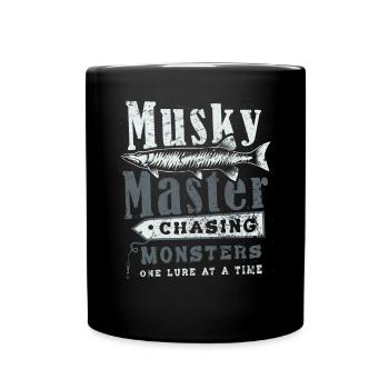Musky Master - Chasing Monsters One Lure At A Time - Full Colour Mug - black - Front
