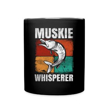 Muskie Whisperer Musky Fishing - Full Colour Mug - black - Front