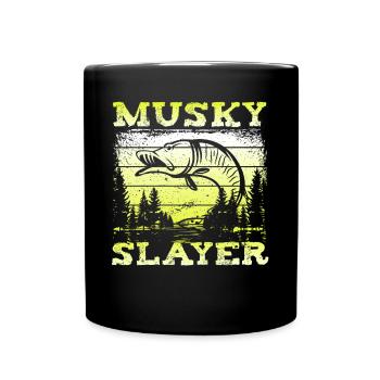 Musky Slayer Musky Fishing - Full Colour Mug - black - Front