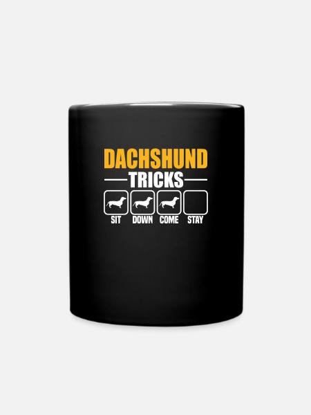 Dachshund Tricks - Tasse einfarbig - Schwarz