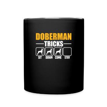 Doberman Tricks - Full Colour Mug - black - Front