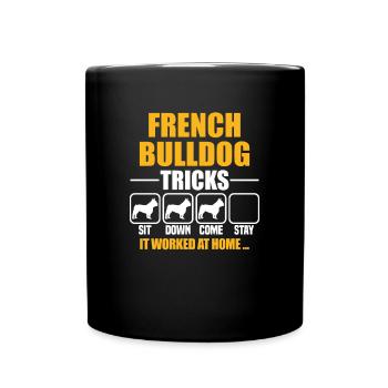 French Bulldog Tricks - Full Colour Mug - black - Front