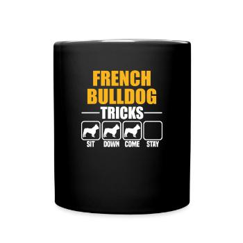French Bulldog Tricks - Full Colour Mug - black - Front