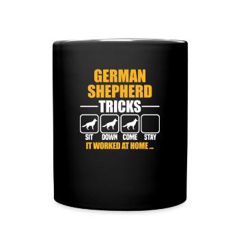 German Shepherd Tricks - Full Colour Mug - black - Front