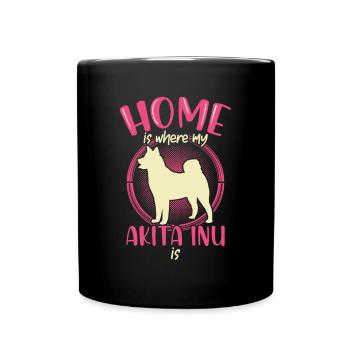 Akita Inu est ma maison Shiba Inu - Mug uni - noir - Devant