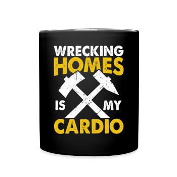 Fun day of house demolition - Full Colour Mug - black - Front