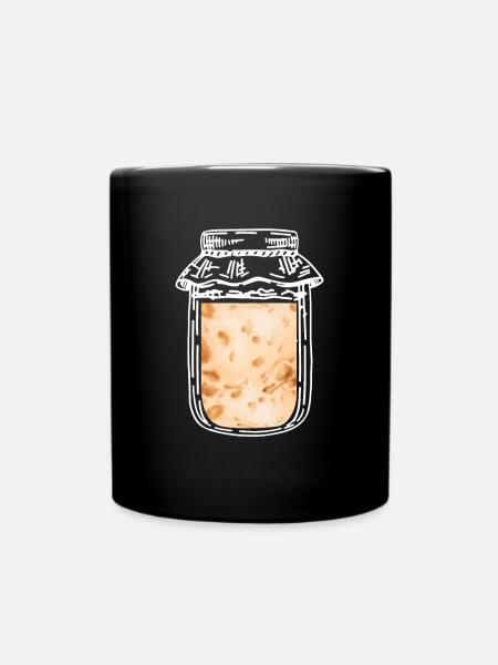Sauerteig Im Glas - Tasse einfarbig - Schwarz
