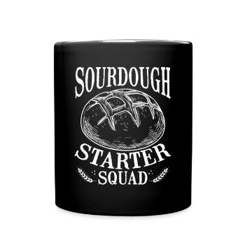 Sourdough starter squad - Full Colour Mug - black - Front