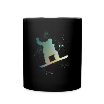 Retro Snowboard Snowboard Outfit Cadeau - Mug uni - noir - Devant