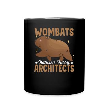 Furry Architects Wombat Propriétaire Australien - Mug uni - noir - Devant
