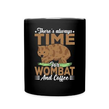 C’est l’heure du wombat et du café Animaux australiens - Mug uni - noir - Devant