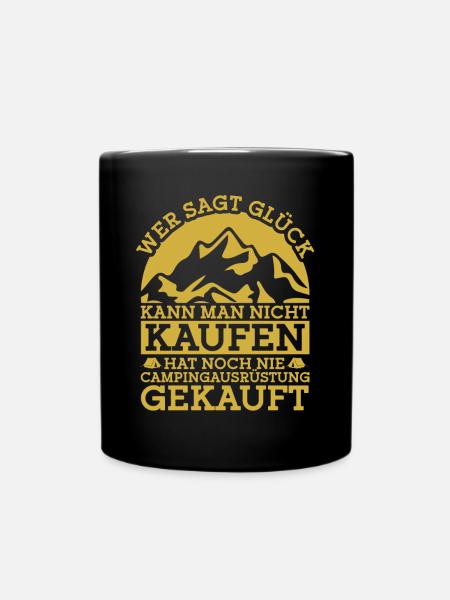Campingausrüstung Wohnmobilbesitzer Camping Zelten - Tasse einfarbig - Schwarz
