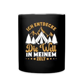 Camping Zelten Wohnmobil Campingliebhaber - Tasse einfarbig - Schwarz - Vorne