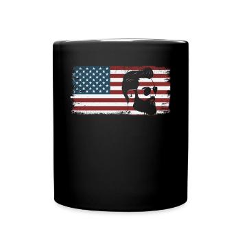 Beard Lover Bearded Man American - Full Colour Mug - black - Front