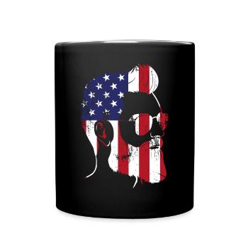 Beard Lover Bearded Man American - Full Colour Mug - black - Front