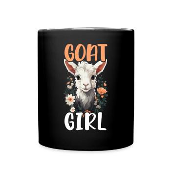Ziegenliebhaber Kind Ranch Wolle Bauernhof Tierzucht - Tasse einfarbig - Schwarz - Vorne