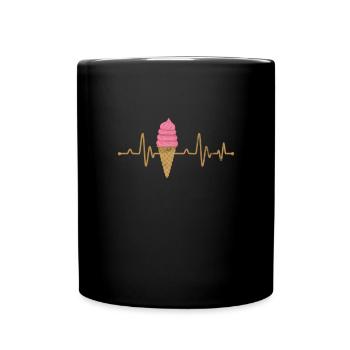 Glace - Mug uni - noir - Devant