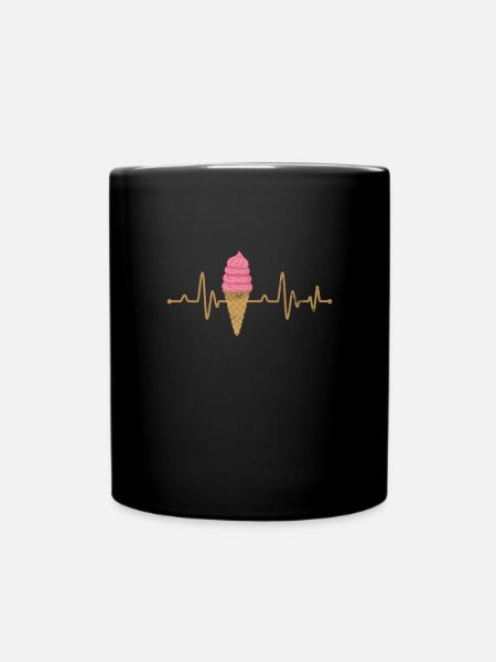 Eiscreme - Tasse einfarbig - Schwarz