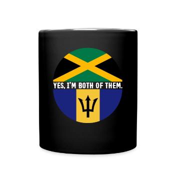 Barbados flag Barbadian bayan - Full Colour Mug - black - Front