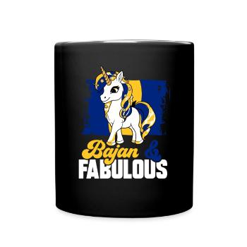 Barbados flag Barbadian bayan - Full Colour Mug - black - Front