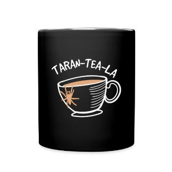 Spider lover arachnid web terrarium - Full Colour Mug - black - Front