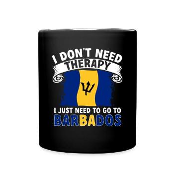 Barbados flag Barbadian bayan - Full Colour Mug - black - Front