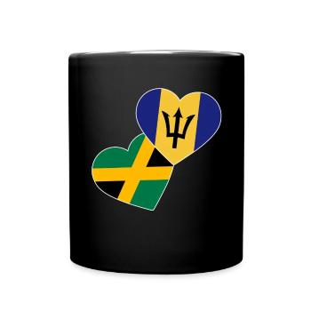 Barbados flag Barbadian bayan - Full Colour Mug - black - Front
