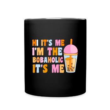 Bubble Tea Drink Pearl Milk Tea Lover Kawaii - Full Colour Mug - black - Front