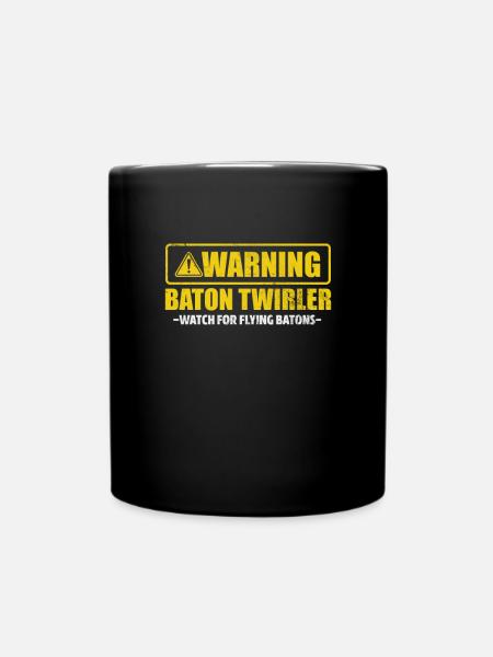Baton Twirling - Tasse einfarbig - Schwarz