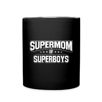 Mutter Von Jungs Beste Mama aller Zeiten - Tasse einfarbig - Schwarz - Vorne