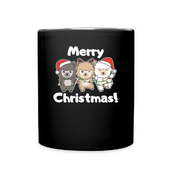 Alpaga Noël Animaux d’hiver Alpaga - Mug uni - noir - Devant