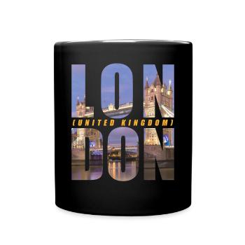 London England Souvenir - Full Colour Mug - black - Front