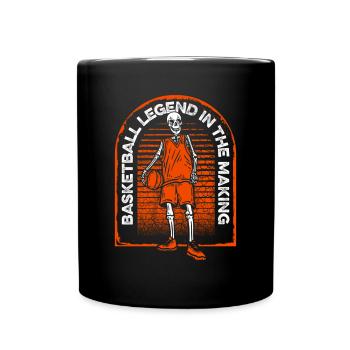 Basketball Legend In The Making Basketballkorb - Tasse einfarbig - Schwarz - Vorne