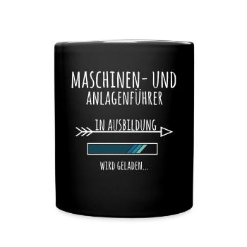 Maschinen und Anlagenführer Ausbildung Beruf - Tasse einfarbig - Schwarz - Vorne