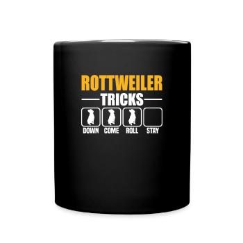 Rottweiler Tricks - Tasse einfarbig - Schwarz - Vorne