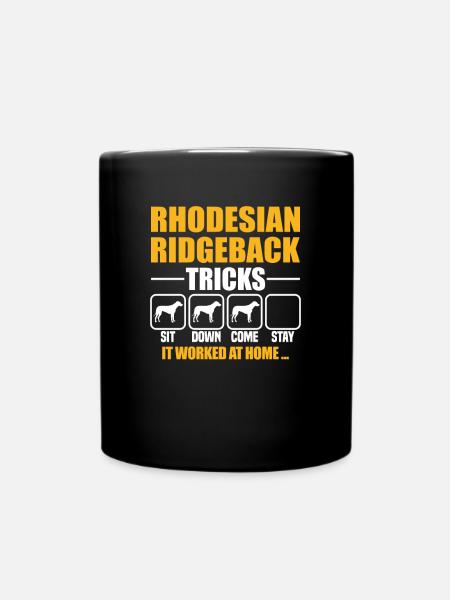 Rhodesian Ridgeback Tricks - Tasse einfarbig - Schwarz