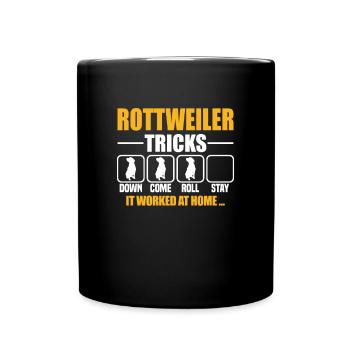 Astuces du Rottweiler - Mug uni - noir - Devant
