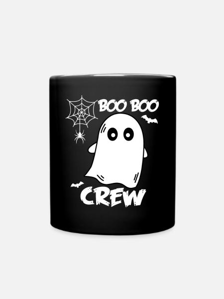 Boo Boo Crew Nurse Shirts Halloween Nurse Shirts - Ensfarget kopp - svart