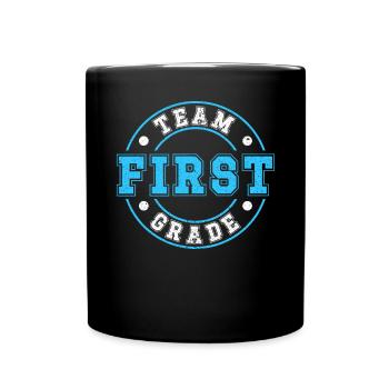 Équipe Inscription en première année Premier jour d’école - Mug uni - noir - Devant