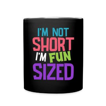 Je ne suis pas petit je suis de taille amusante - Mug uni - noir - Devant