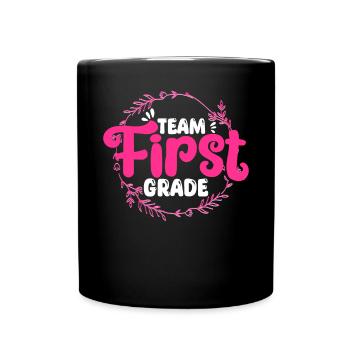 Équipe Inscription en première année Premier jour d’école - Mug uni - noir - Devant