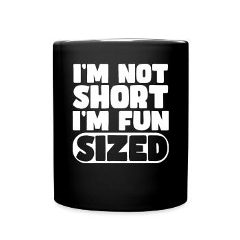 Je ne suis pas petit je suis de taille amusante - Mug uni - noir - Devant
