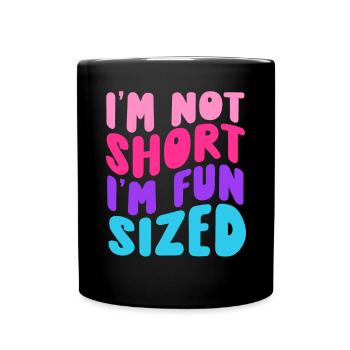 Je ne suis pas petit je suis de taille amusante - Mug uni - noir - Devant