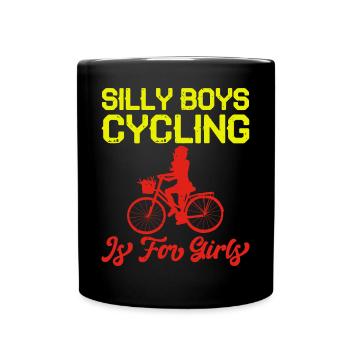 Bicycle Women Funny Saying - Full Colour Mug - black - Front