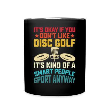 Discgolf Disc Golf - Tasse einfarbig - Schwarz - Vorne
