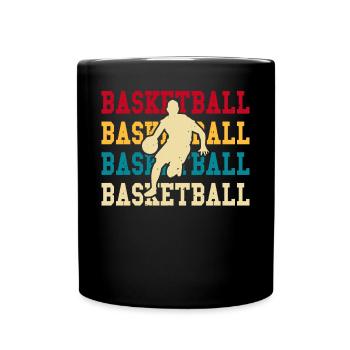 Basketball Basketballer - Tasse einfarbig - Schwarz - Vorne