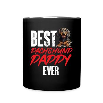 Teckel saucisse saucisse chien Meilleur teckel papa - Mug uni - noir - Devant