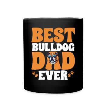 British English Bulldog lover - Meilleur père Bulldog - Mug uni - noir - Devant