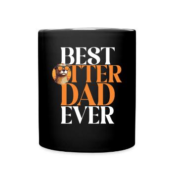 Otter Animal Kids & Adult - Best Otter Dad ever - Full Colour Mug - black - Front
