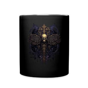 Gotisches Kreuz Goths Design Viktorianisch - Tasse einfarbig - Schwarz - Vorne
